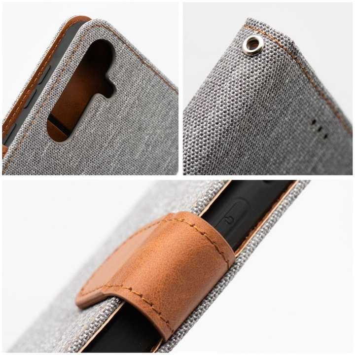 Produktbild OEM Book case JEANS Book for SAMSUNG A20e gray (Samsung A20)