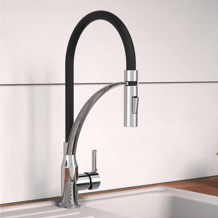 Produktbild Eisl Wasserhahn Küche CARNEO Spültischarmatur Chrom Schwarz Brause Ausziehbar Schwenkbar NI183CARCRB