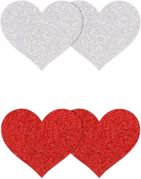 Produktbild NS Novelties Pasties Glitter Hearts 2 Pairs