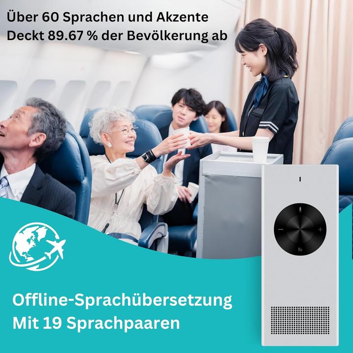 Immagine prodotto Enence Zwei-Wege-Echtzeit-Übersetzer für 60+ Sprachen