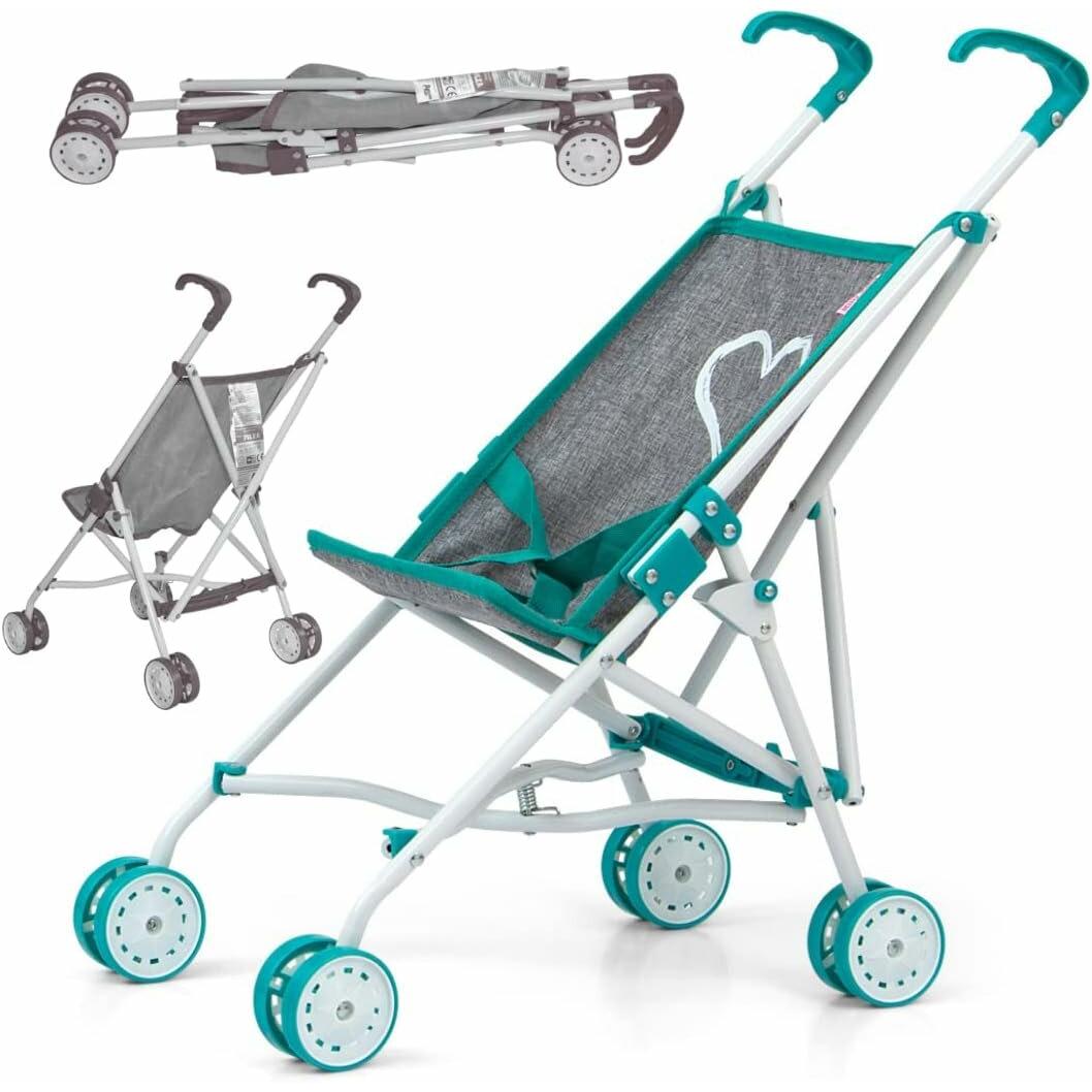 Mally Grün/Weiss/Grau Puppenwagen Julia Prestige Mint