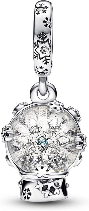 Produktbild Pandora Schneeflocke Schneekugel (Emaille, Silber 925)
