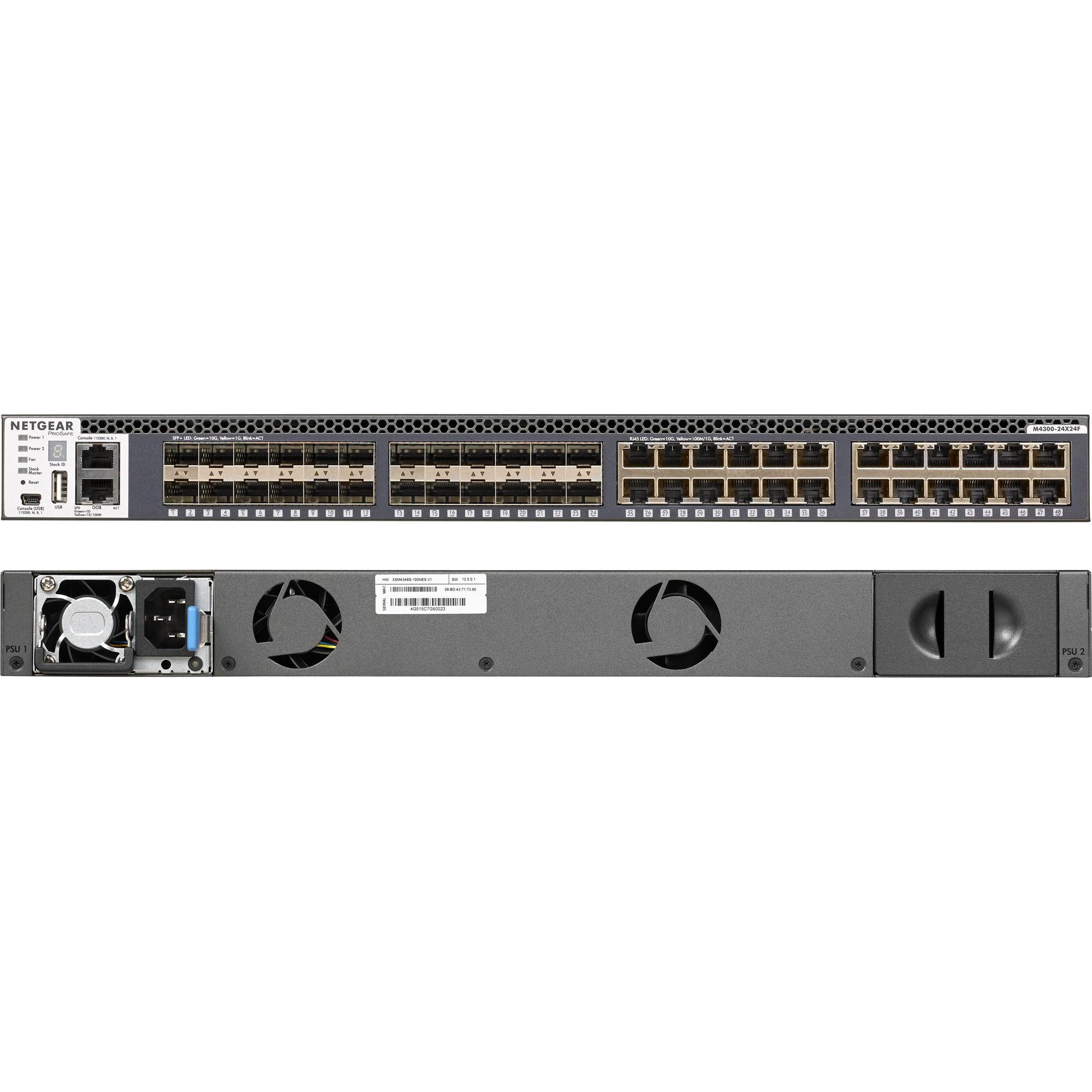 Thumbnail - Netgear XSM4348S: 48 Port Managed Switch (48 Ports), Netzwerk Switch, Schwarz