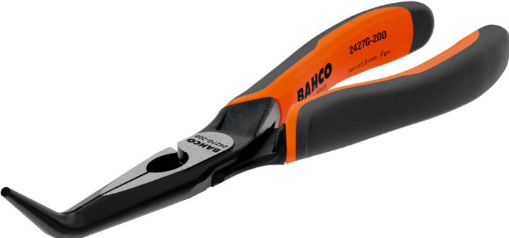 Image du produit Bahco Pinces ERGO à bec plat avec ressort d'ouverture, poignées bi-matière et pointe inclinée à 45° (160 mm)