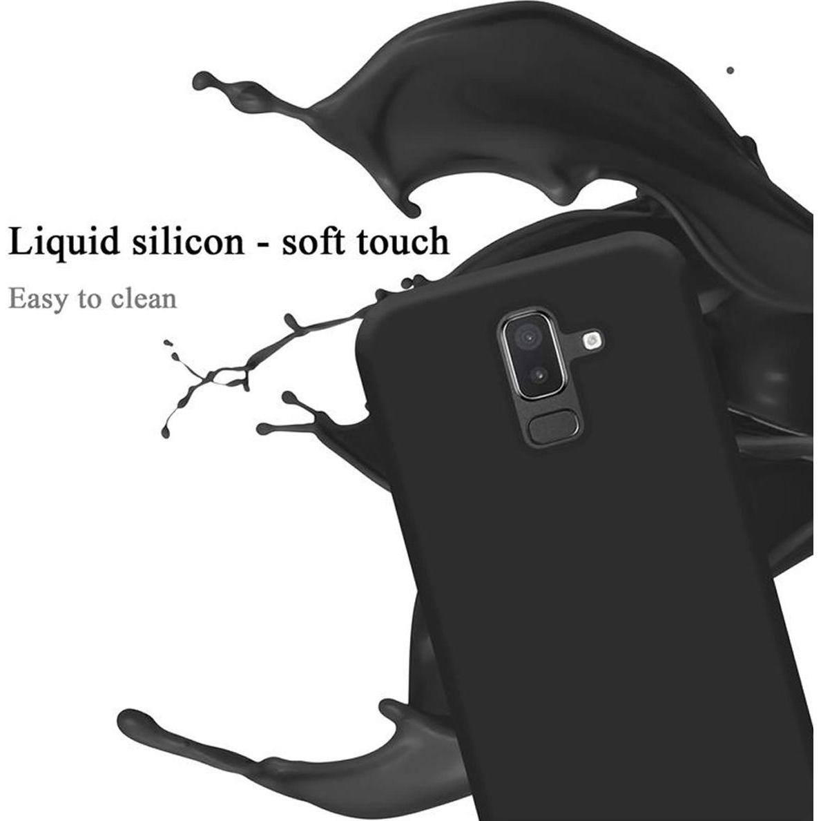 Thumbnail - Cadorabo TPU Liquid Silicone Case Cover (Samsung Galaxy J8 (2018)), Smartphone Hülle, Schwarz