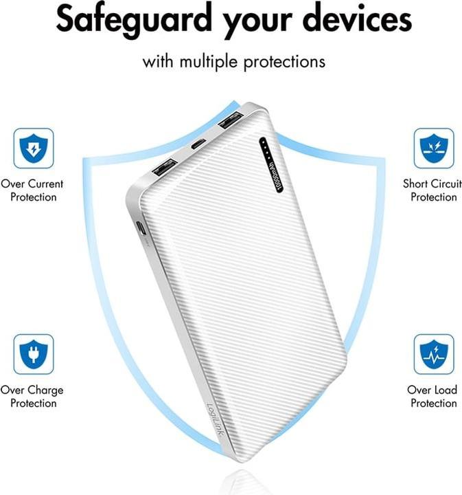 Produktbild LogiLink POWERBANK PA0316, 10.000mAh, 2-fach USB-A Ausgang (10000 mAh, 12 W, 12 Wh)