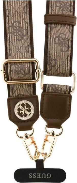 Actual product image Guess Universal lanyard CBDY 4G Tether Patch Strass Metal Logo brown
