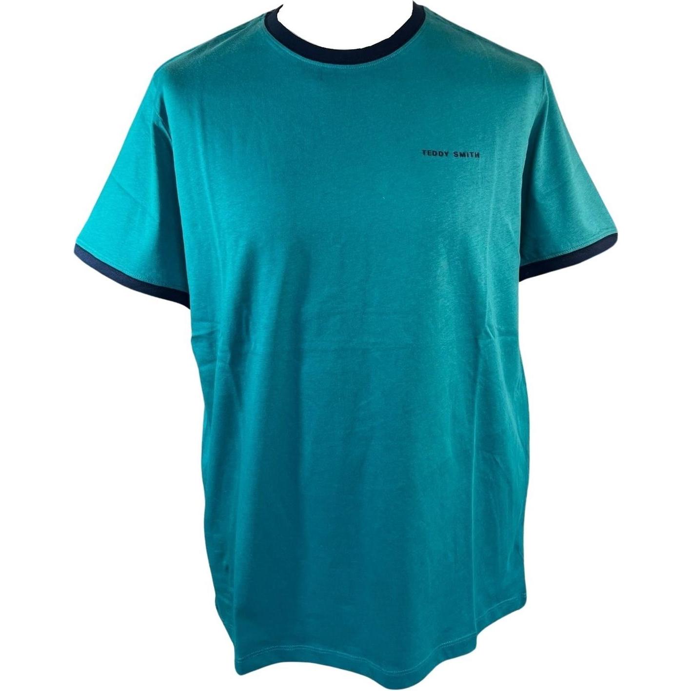 Teddy Smith, Herren, Shirt, t-shirt the-tee 2, Blau, (XXL)