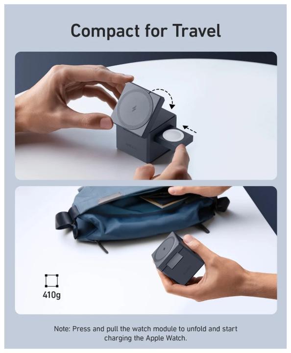 Actual product image Anker 3-in-1 Cube with MageSafe 2B2 (30 W)
