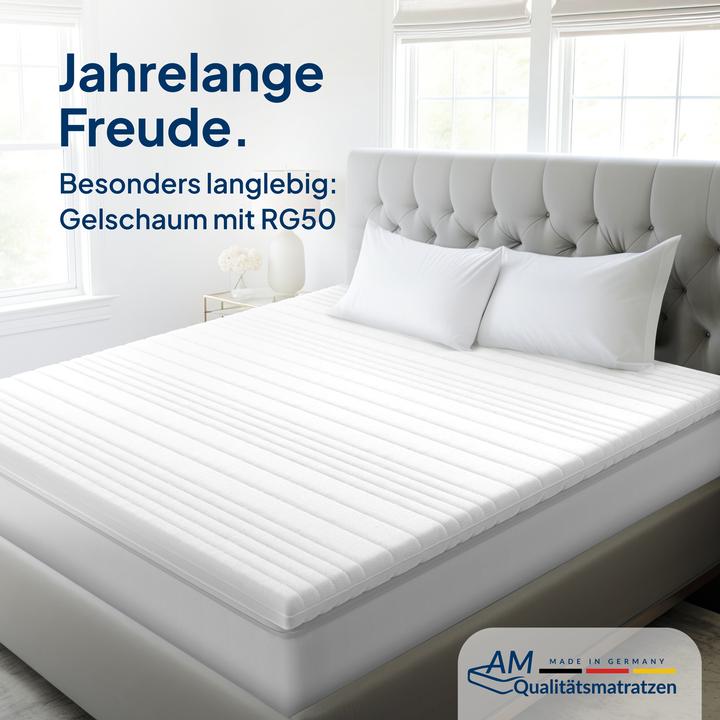 Image du produit AM Qualitätsmatratzen Gelschaum Topper, Gel Memory Foam (140 x 190 cm)