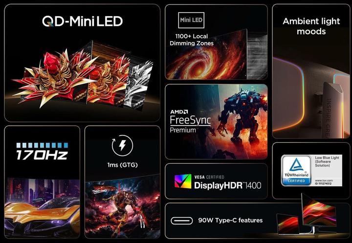 Actual product image TCL 34R83Q (3440 x 1440 pixels, 34")