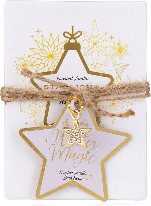 Actual product image Accentra WINTER MAGIC soap in gift packaging with charm pendant, fragrance: Frosted Vanilla (Hard soap)