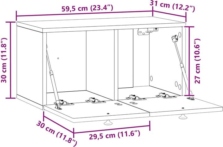 Produktbild vidaXL TV-Schränk (31 x 59.50 x 30 cm)