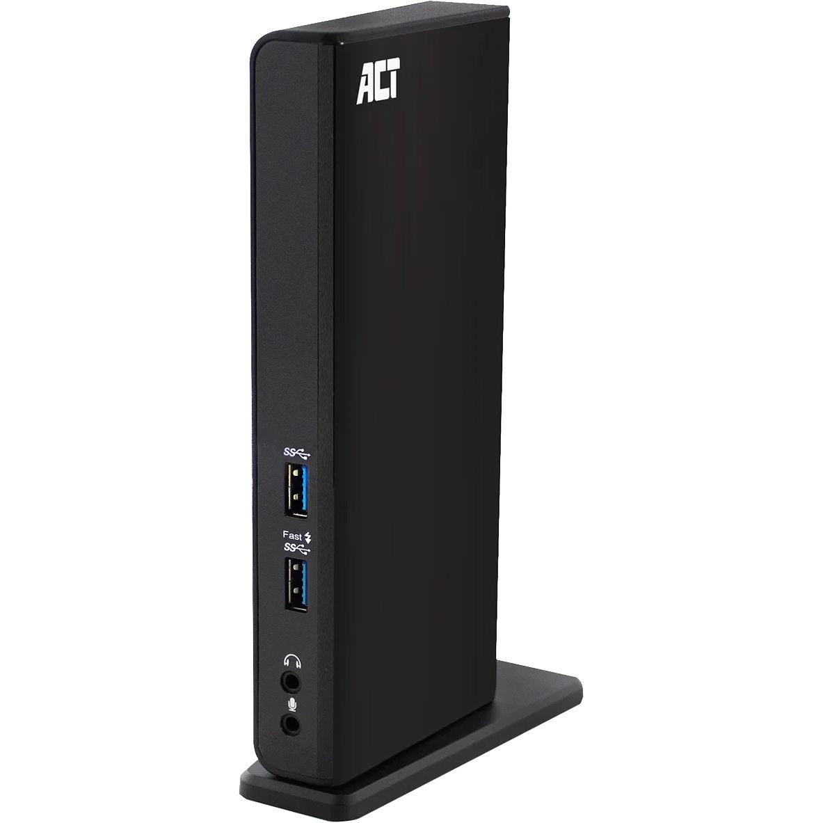 ACT AC7049 (USB-C, 11 porte), Docking station + Hub USB, Nero