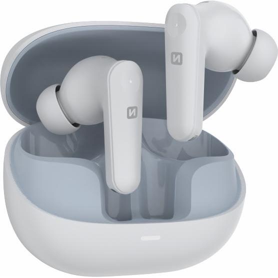 Swissten Bluetooth ANC Earphones Focus White (ANC, 28 h, Kabellos), Kopfhörer, Weiss
