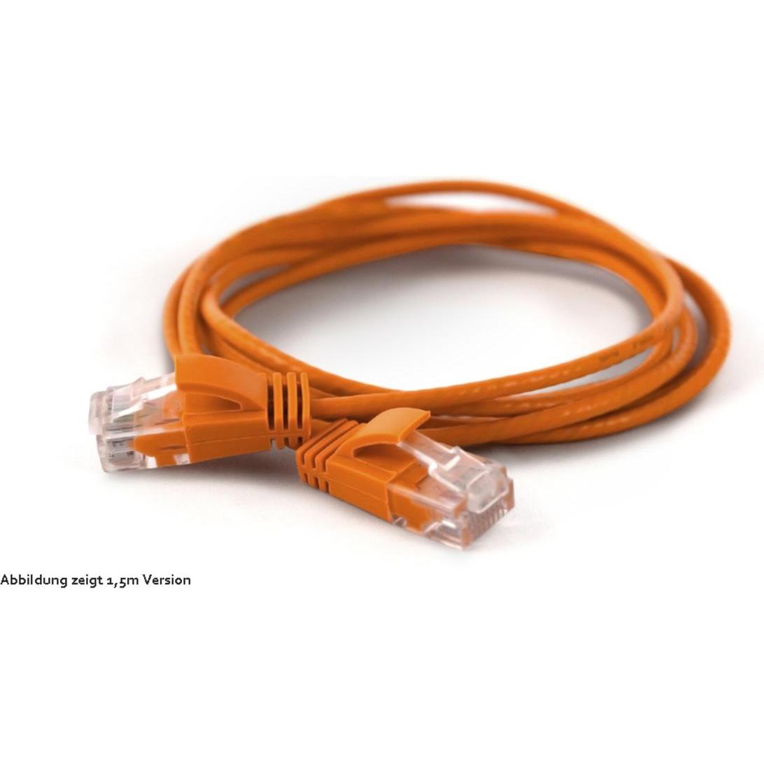 Wantec wW Patchkabel CAT6A (rund 2,8mm) UTP orange 2,0m (U/UTP, CAT6a, 2 m), Netzwerkkabel