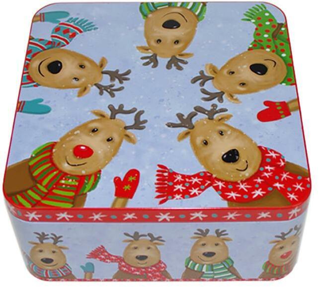 Image du produit Gawol Boîte à biscuits carrée Xmas Party 18,7x18,7x7,2 cm