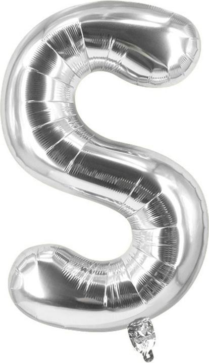 Immagine prodotto Hermex Palloncino lettera S argento per festa di compleanno palloncino in foil 40cm (1 x)