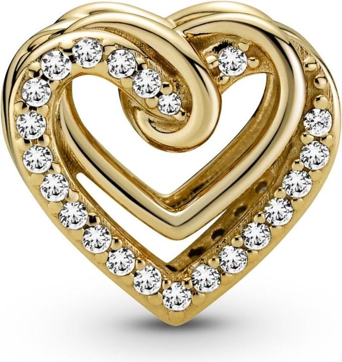 Image du produit Pandora Charm Coeurs entrelacés en or 14k étincelant (Alliage métallique plaqué or)
