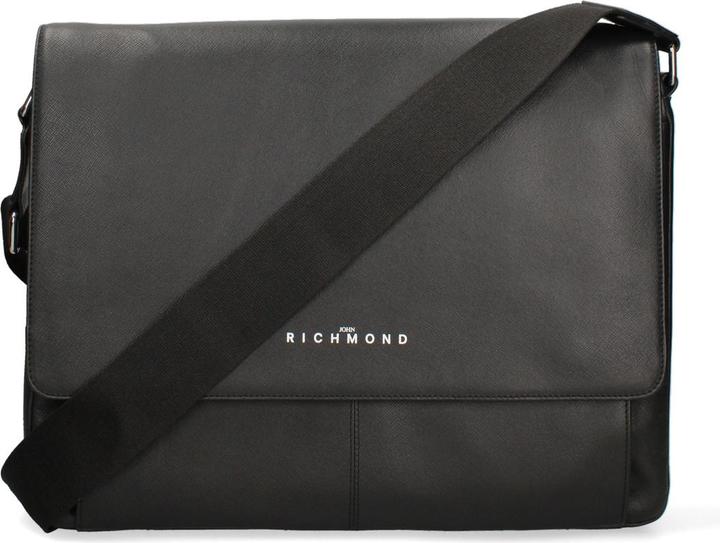 Actual product image John Richmond Herren Umhängetasche Echtleder - Modell Novaris Ultra - 32.0 X 38.0 X 10.0 Cm