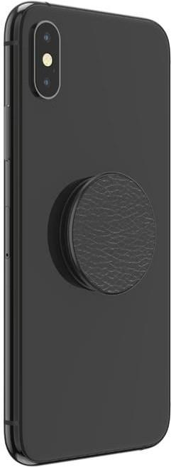 Actual product image PopSockets Pebbled Vegan Leather Black (2nd Gen, interchangeable)