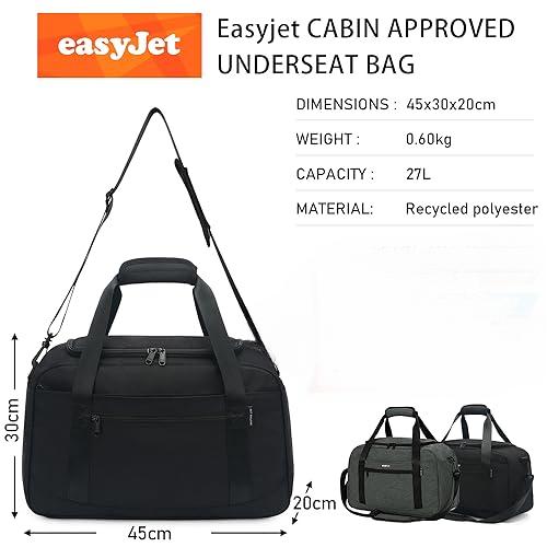 Actual product image Only-Bags.Store Hand luggage 45 x 36 x 20 cm for Ryanair travel bag for aircraft under seat hand luggage suitcase (27 l)