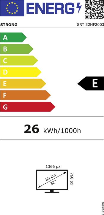 Energy Label Strong SRT 32HF2003 (32", LED, HD ready)
