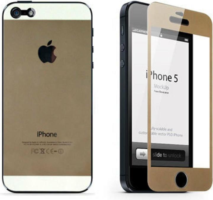 Actual product image Okmore 9H protective glass 2 in 1 for iPhone 5s (1 pcs., Apple iPhone 5s)