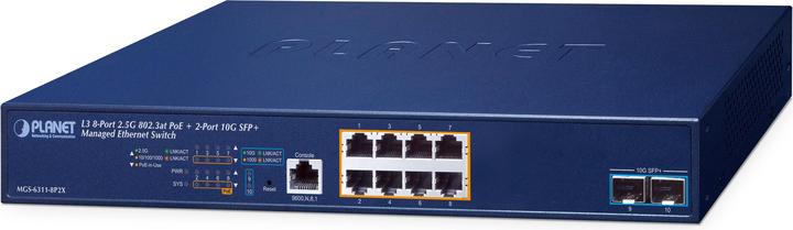 Immagine prodotto Planet Switch Ethernet gestito a 8 porte MGS-6311-8P2X (8 porte)