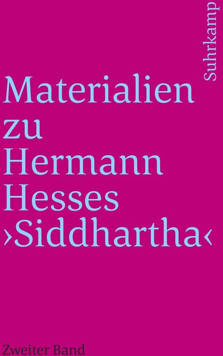Produktbild Materialien zu Hermann Hesses »Siddhartha« (Deutsch, Volker Michels, 1975)