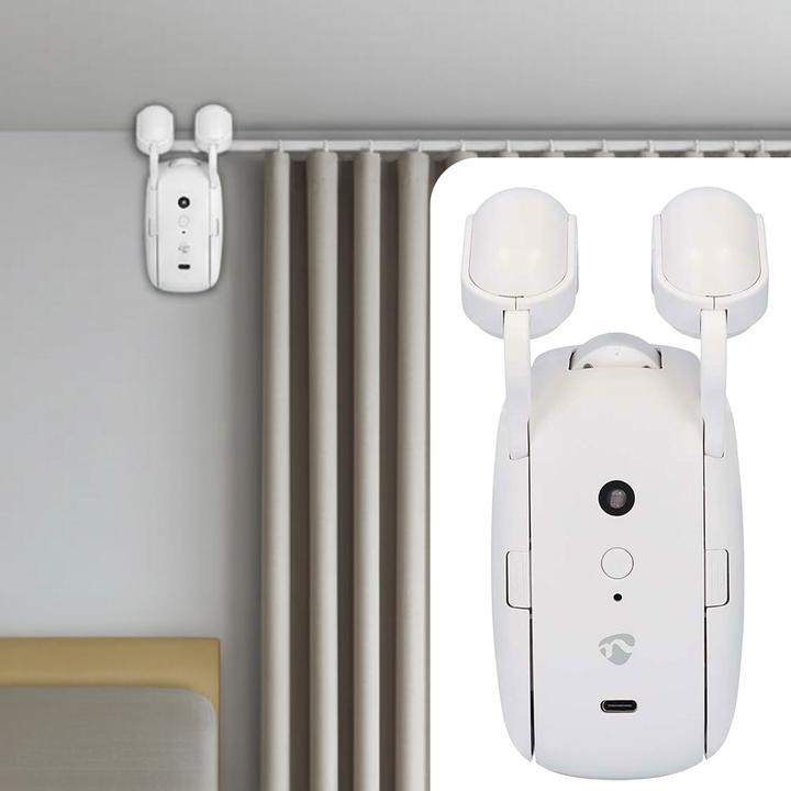Image du produit Nedis SmartLife Robot Rideau | Barre à Rideaux | Rideaux Horizontaux | Alimenté par Piles / Electricité