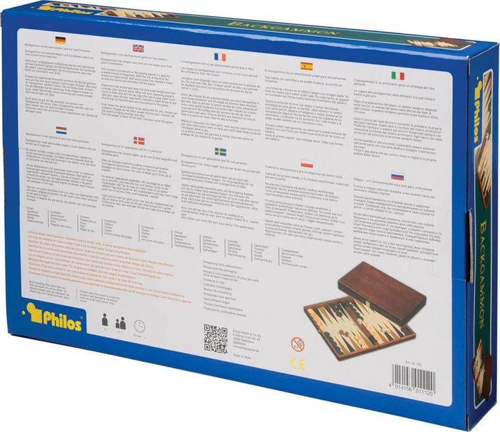 Produktbild Philos Backgammon Naxos (Deutsch, Spanisch, 2 Spieler)