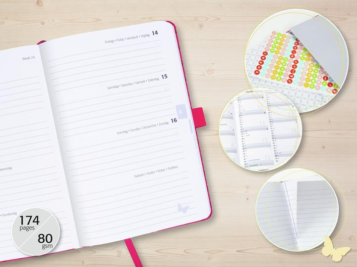 Produktbild Sigel Taschenagenda JOLIE Motiv (Niederländisch, Deutsch, Französisch, Englisch)
