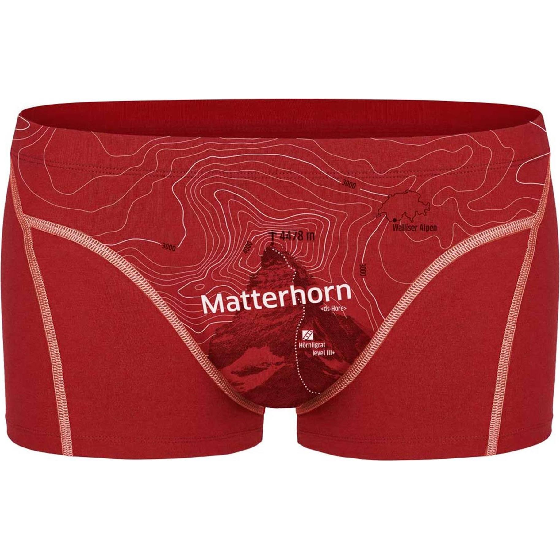 Ein schöner Fleck Erde, Herren, Unterhosen, Matterhorn Boxer, Rot, (S)