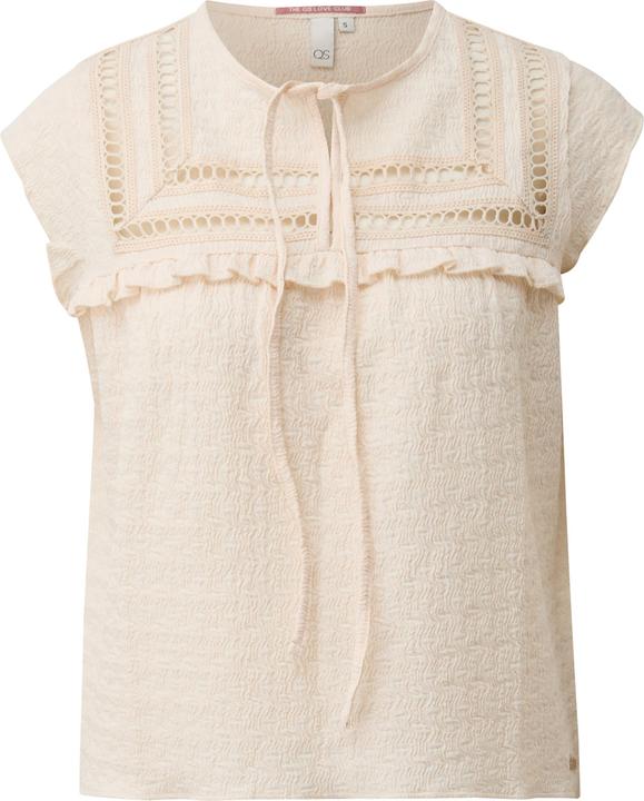 Immagine prodotto s.Oliver Strukturierts Blusenshirt mit Spitzeneinsätzen (S)