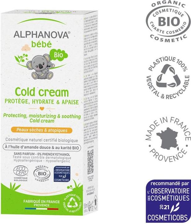 Actual product image Alphanova bébé Cold cream organic (50ml)