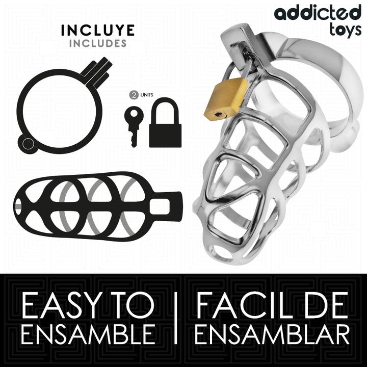Produktbild Addicted toys Locked - Silbernes Schloss Peniskã„Fig Metall Grã–Sse M