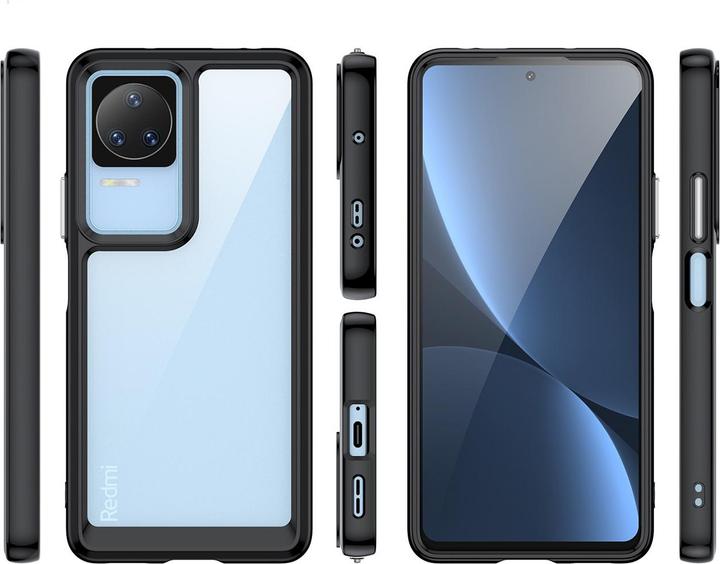 Produktbild Hurtel Weltraumhülle für Xiaomi Poco F4 5G Hülle mit flexiblem Rahmen schwarz (Xiaomi Poco  M4 5G)