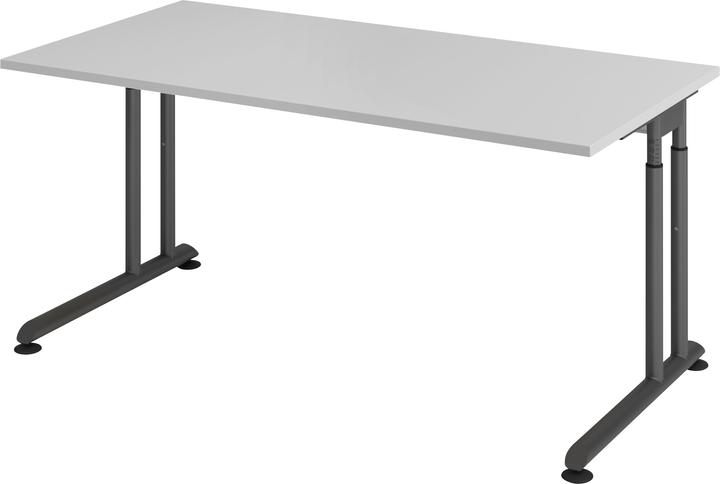 Actual product image Escritorio Desk C-foot 160x80cm grey/graphite (160 x 80 cm)