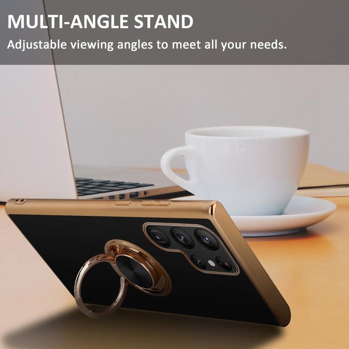 Produktbild Cadorabo Hülle für Samsung Galaxy S22 ULTRA im TPU mit Kameraschutz und Ring LM089 Style (Samsung Galaxy S22 Ultra)