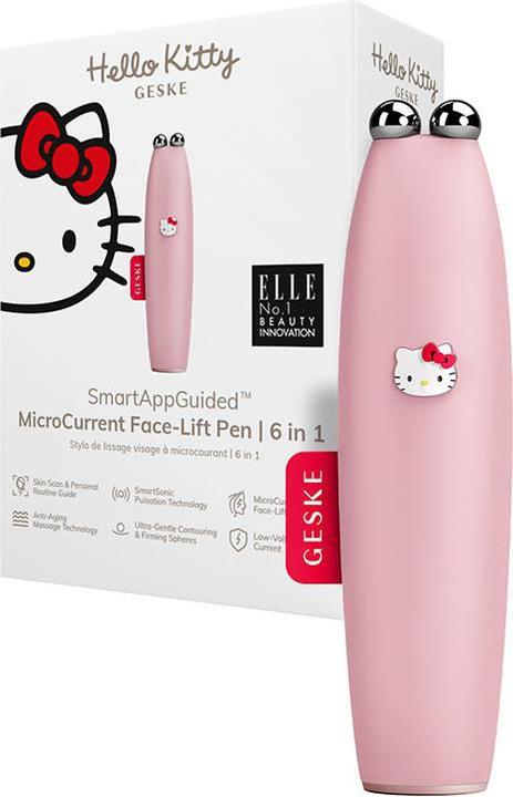 Image du produit Konjac Sponge Urządzenie do mikroprądowego liftingu twarzy 6w1 Geske z Aplikacją (Hello Kitty różowy)