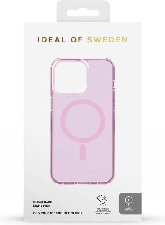 Actual product image iDeal Of Sweden Magsafe Designer Hard-Cover Light Pink clear (Apple iPhone 15 Pro Max)