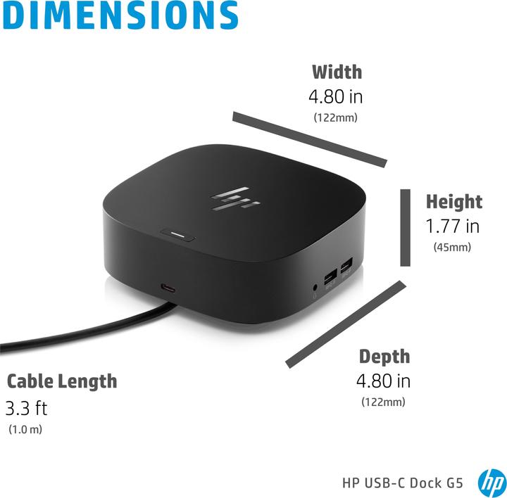 Image du produit HP G5 Universal Dock (USB-C, 10 Ports)