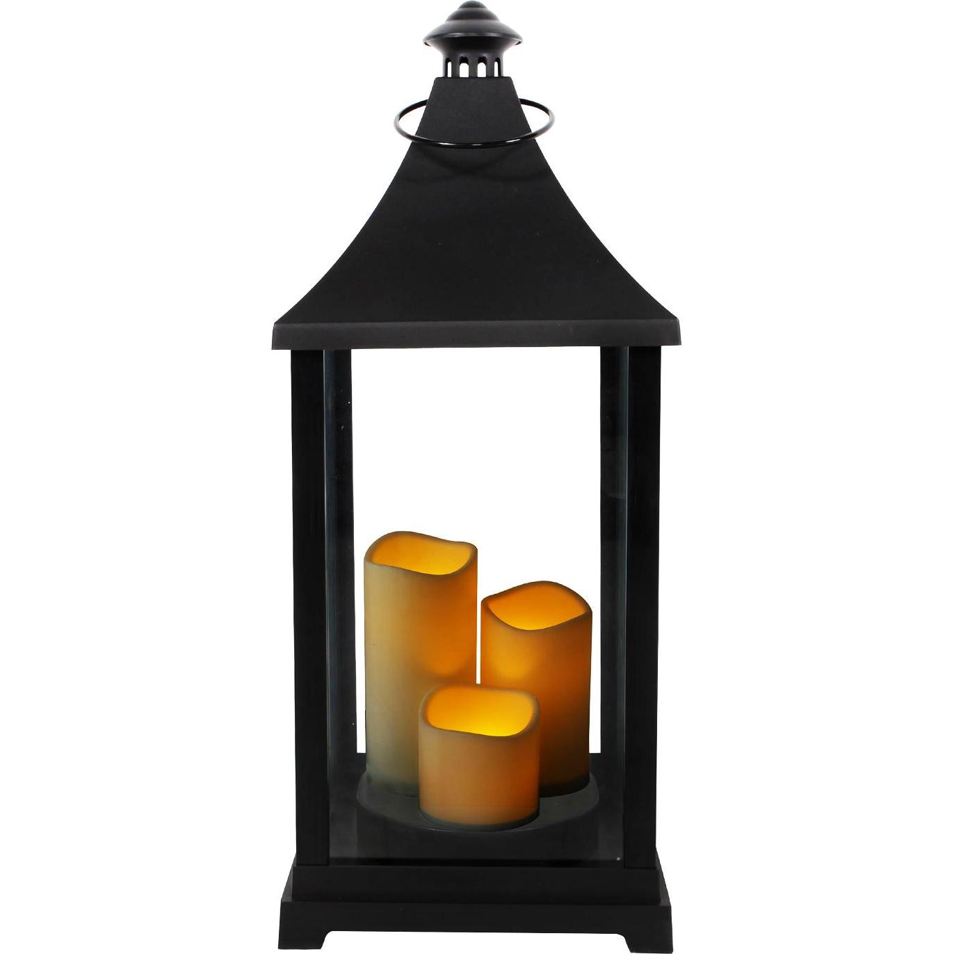 Inda-Exclusiv, Laterne, Grosse Laterne Windlicht Stalllaterne Gartenlaterne inkl. 3 LED Kerzen Timer H59xB24cm (1 x)