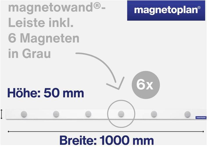 Actual product image Magnetoplan MAGNETOWALL - wall curtain rail (10 x)