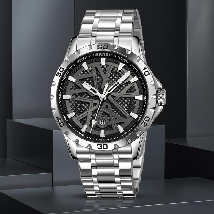 Image du produit Skmei 9337SIBK Herrenuhr + BOX (Montre analogique, 43 mm)