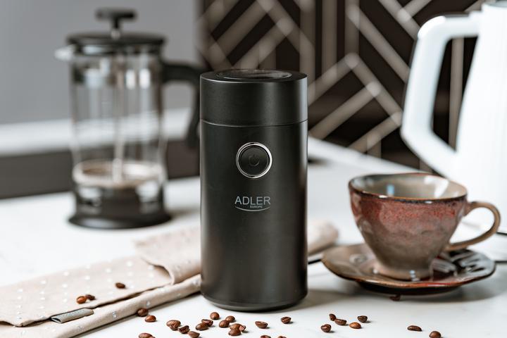 Image du produit Adler Moulin à café AD4446bs 150 W, Capacité en grains de café 75 g, Interrupteur de sécurité du (Fiche CH)