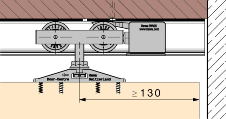 Actual product image HAWA Sliding door fittings