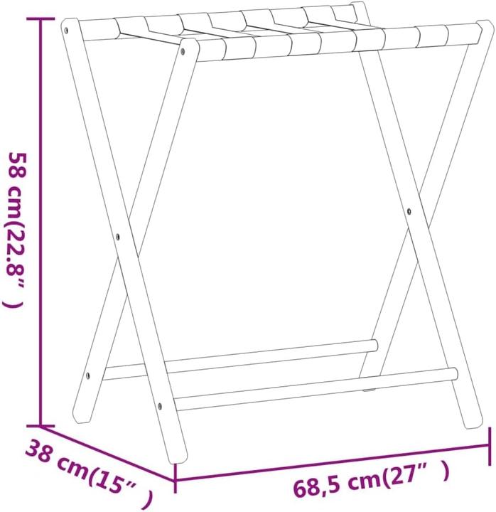 Produktbild vidaXL Gepäckablage (Kofferständer)
