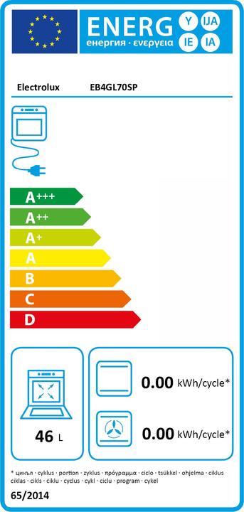 Energie-Label Electrolux Eb4gl70sp